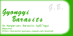 gyongyi barasits business card